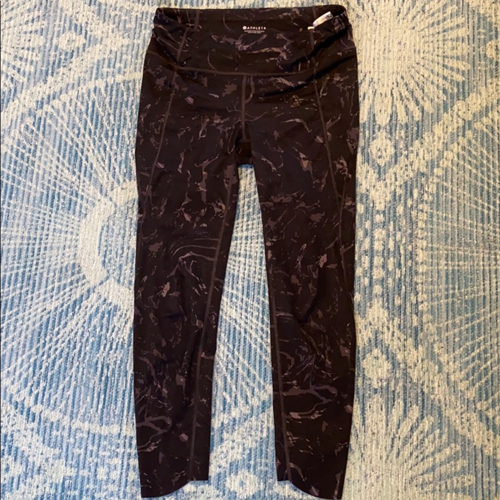 Athleta 7/8 raw edge supersonic stash pocket